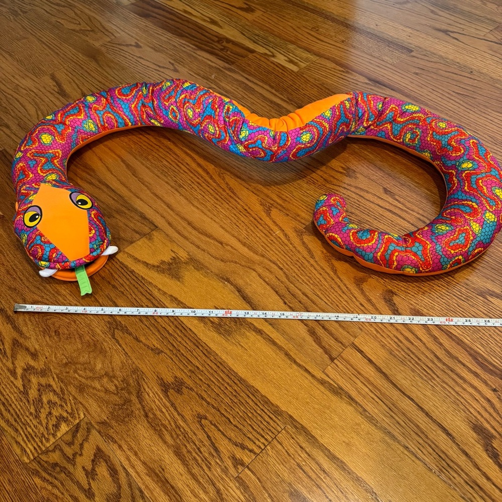 Vintage 1991 Playskool Wily Willy the Wiggler Plush Rattlesnake Puppet - Picture 6 of 8